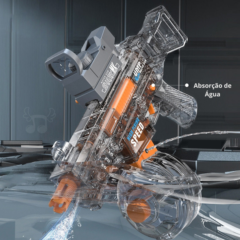 Arma Elétrica de Água Contínua de Alta Performance UMP45 com Luzes de Tiro